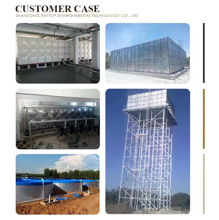 Hot Dipped Galvanized Steel Structure Water Tank Price Modular Sectional Elevated Steel Tower Water Reservoir