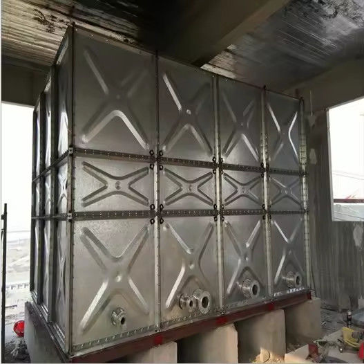 Hot Dipped Galvanized Steel Storage Water Tank HDG Sectional Water Tank For Rain