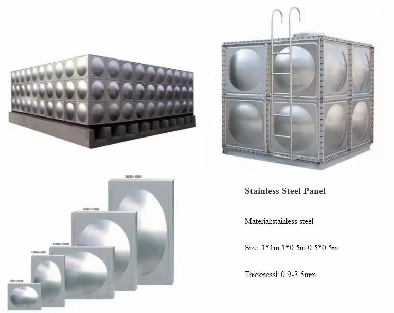 Square Modular Pressed Drinking Big Large Stainless Steel Panel Tank Stainless Steel Water Tank