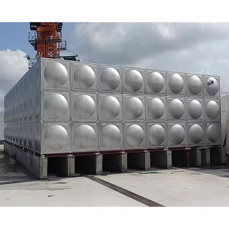 Bolted Food Grade 304/316 Stainless Steel Sectional Water Tank Welded / Bolted Drinking Water Storage Tank