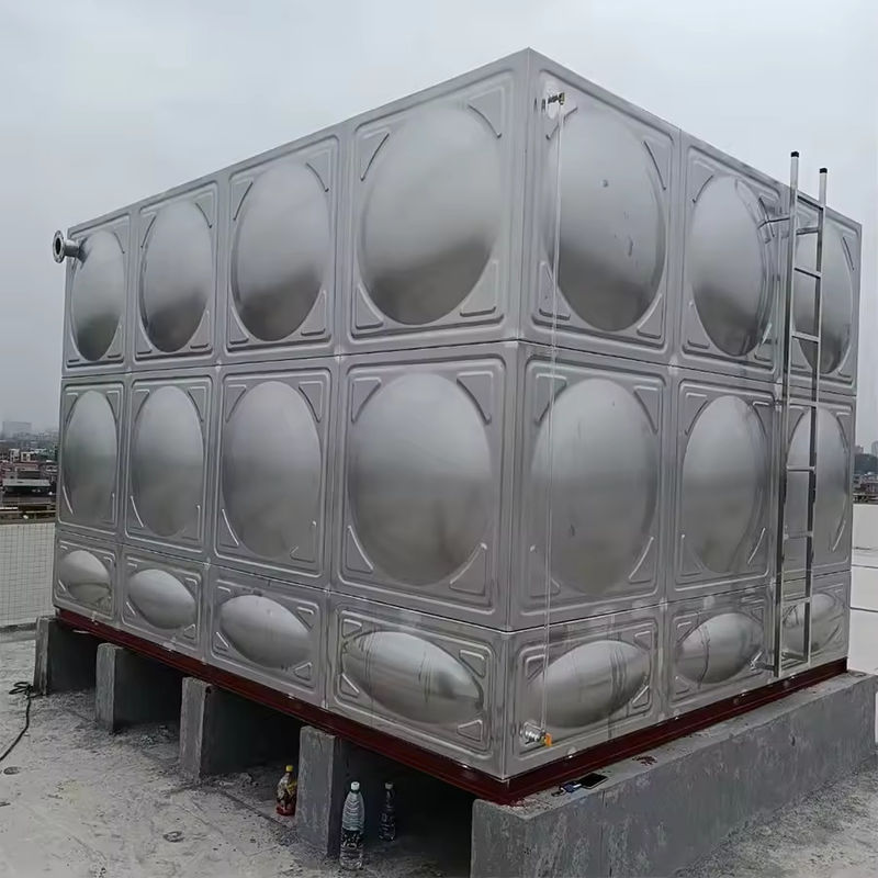 Bolted Food Grade 304/316 Stainless Steel Sectional Water Tank Welded / Bolted Drinking Water Storage Tank