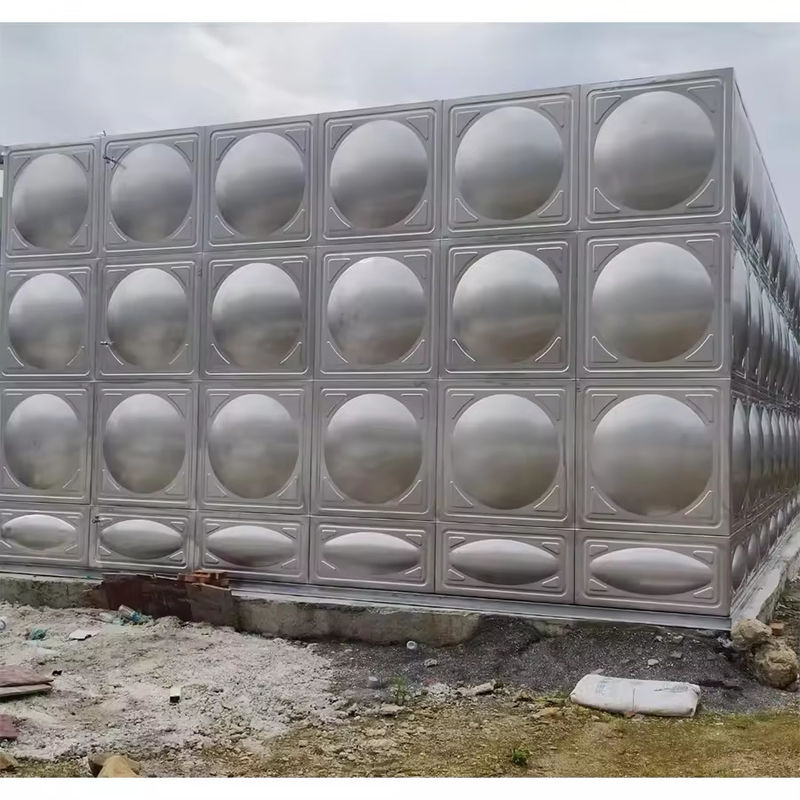 Bolted Food Grade 304/316 Stainless Steel Sectional Water Tank Welded / Bolted Drinking Water Storage Tank