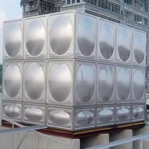 Enamelled Drinking Water Storage Steel Sectional Water Tank Horizontal Rectangular SS 304 Modular