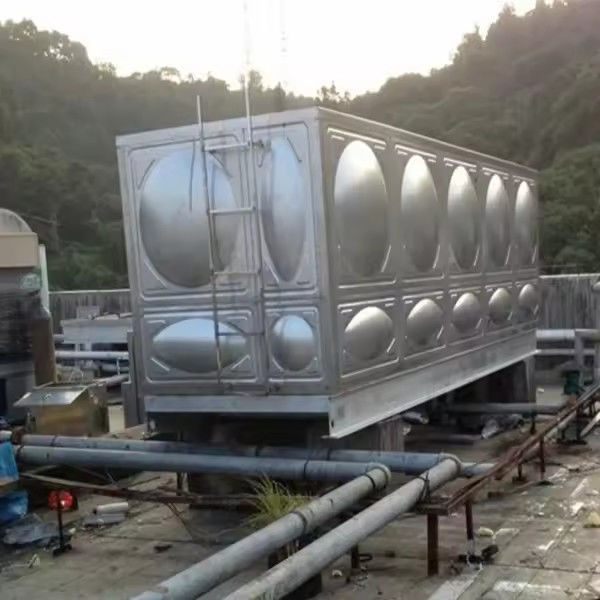 Enamelled Drinking Water Storage Steel Sectional Water Tank Horizontal Rectangular SS 304 Modular