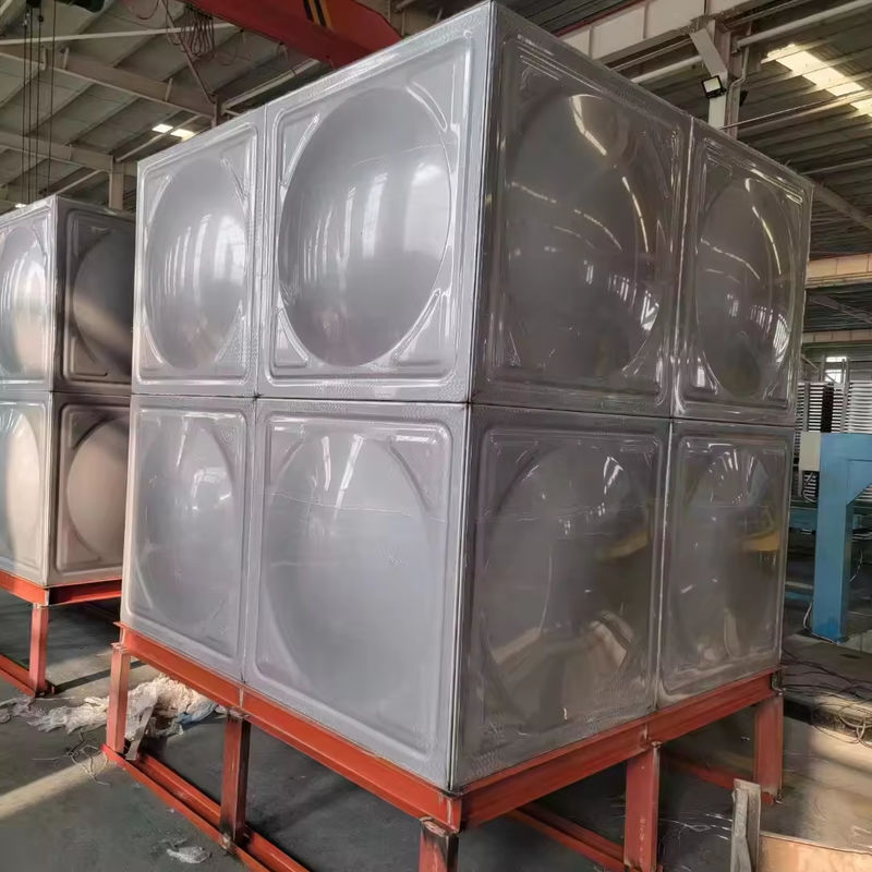Food Grade Stainless Steel Water Storage Tank Hot Pressed Panel Metal Drinking Welded Ss 304 Sectional