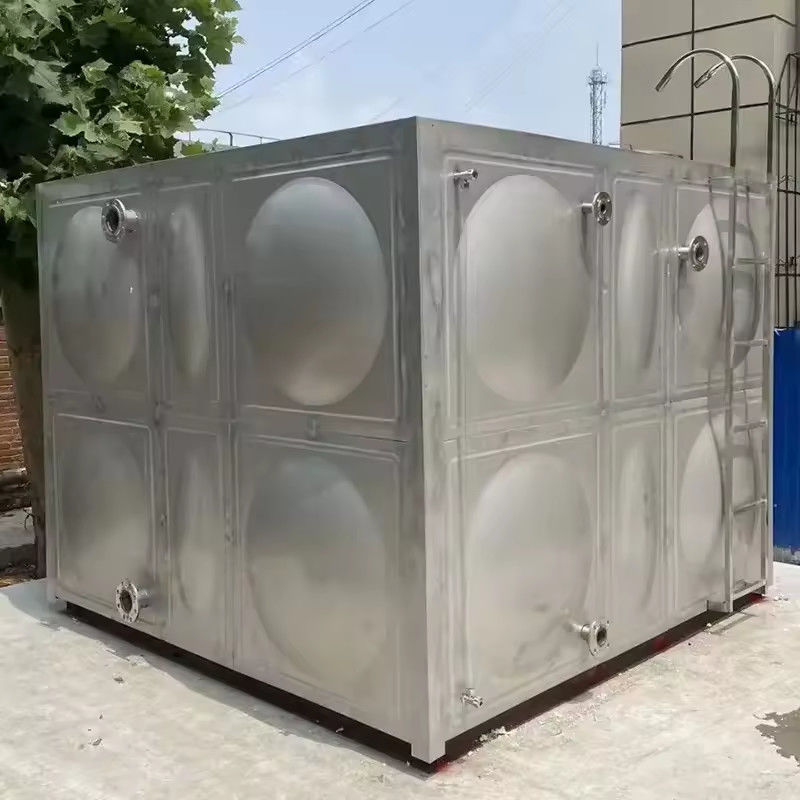 Food grade Stainless Steel Water Storage Tank Hot Pressed Panel metal Drinking welded ss 304 sectional