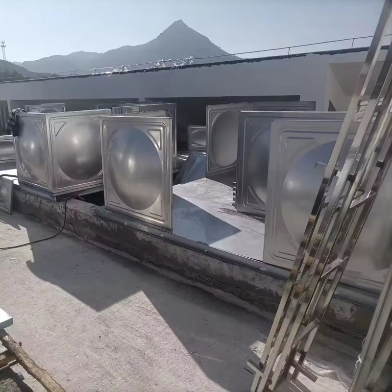 Food grade Stainless Steel Water Storage Tank Hot Pressed Panel metal Drinking welded ss 304 sectional