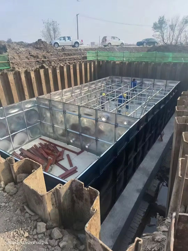 Factory GSC BDF Underground Rainwater Collection Tanks Pressed Steel Sectional Modular Containers Panel