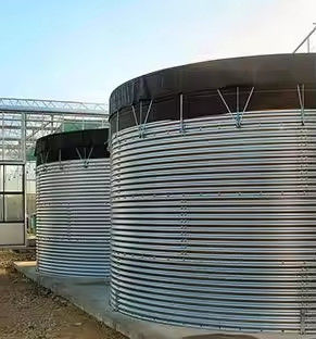 Corrugated Metal Water Storage Tanks Rainwater Reservoir Irrigation Fire Cylindrical Round Galv Rainwater Tanks