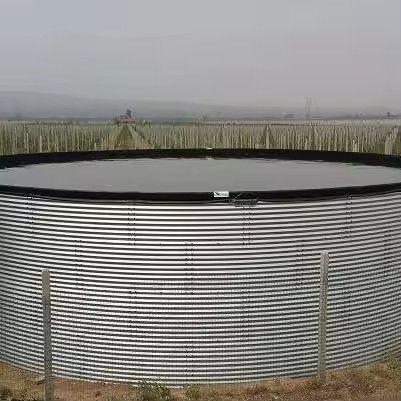 Corrugated Metal Water Storage Tanks Rainwater Reservoir Irrigation Fire Cylindrical Round Galv Rainwater Tanks
