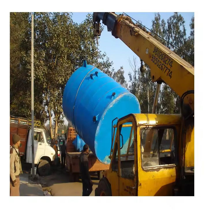 FRP GRP Fiberglass Horizontal Water Storage Tanks For Water Treatment Industry